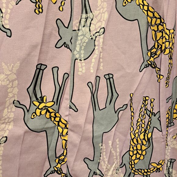 Unique Vintage Dress Purple Wild Hearts Run Free Giraffe Print Midi L 10-12 New - Picture 10 of 10